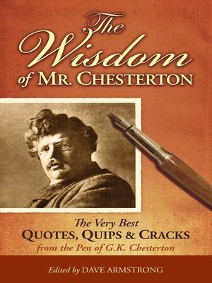 cover image of The Wisdom of Mr. Chesterton